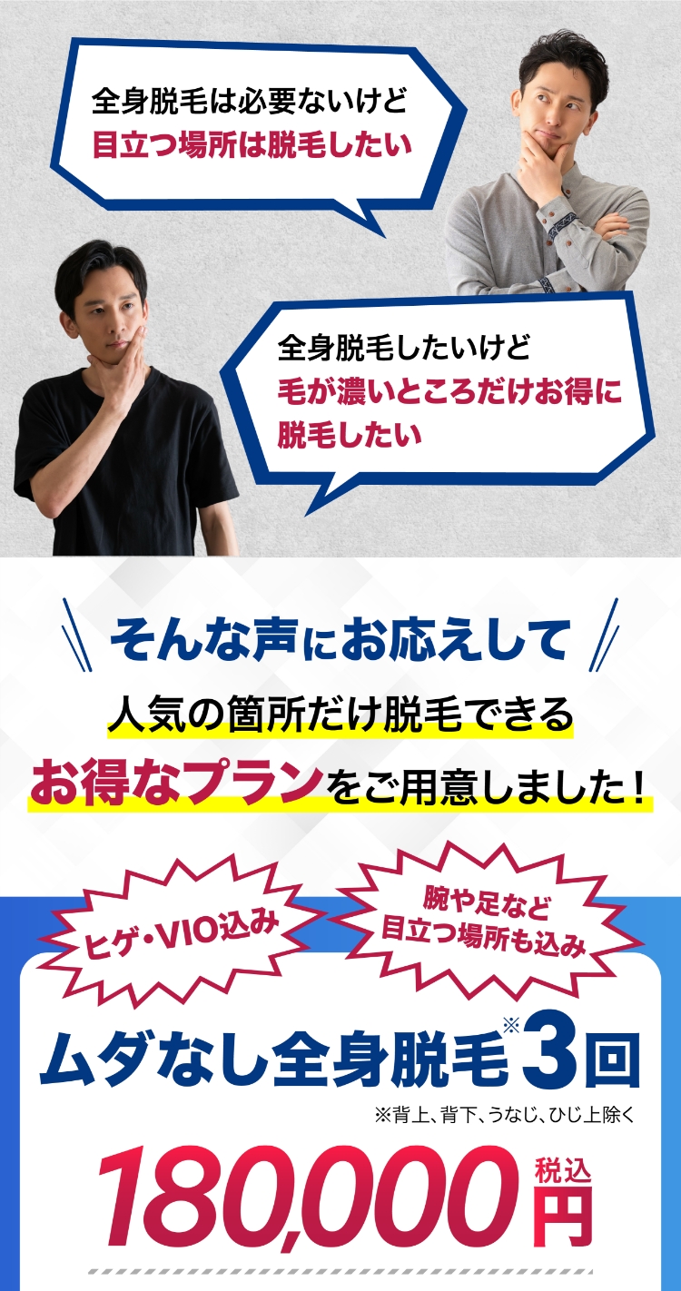 ムダ無し全身脱毛